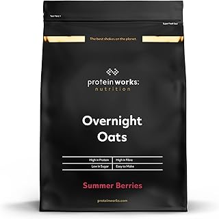 Overnight Oats | Petit déjeuner riche en protéines | Encas à faible teneur en sucre | Avoine à faible IG | THE PROTEIN WORKS | Fruits Des Bois | 500g
